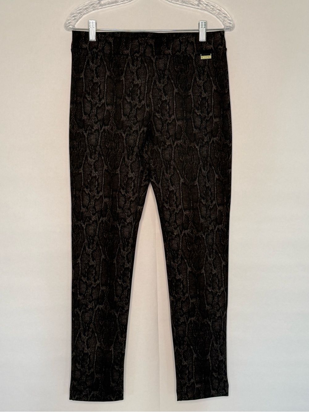 Calvin Klein Black Snake-Print Leggings